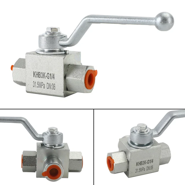 Idraulica 3 Vie Valvola A Sfera Alta Pressione - 1/4" NPT Y1