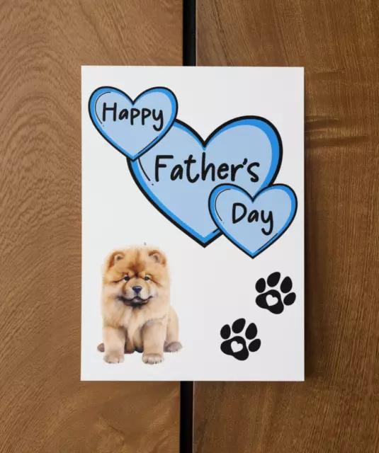 Chow Chow Father's Day Card Nice Cute Fun Pet Dog Owner Novelty Greeting