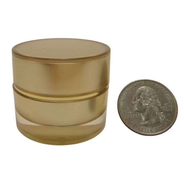 1/2/4 Pcs Tamaño de viaje vacío Acrílico Doble pared Gold Cream Lotion Mini Jar 5 g