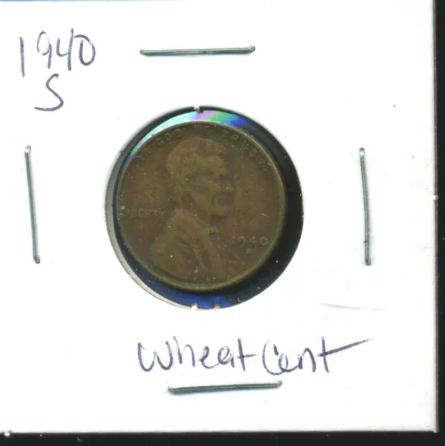 1940 S Wheat Penny Key Date Us Circulated One Lincoln Rare 1 Cent U.s Coin #773