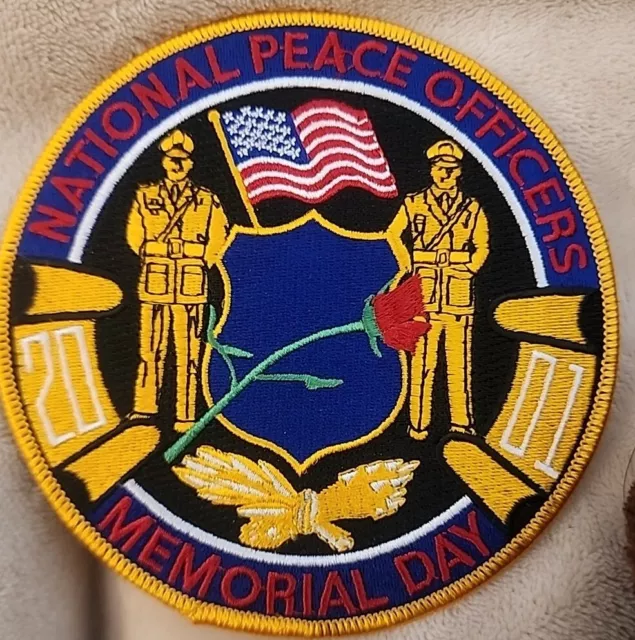 National Peace Officers Memorial Day Police Patch 2001 Large Round