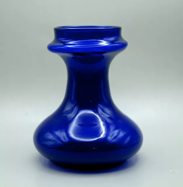 VICTORIAN BRISTOL BLUE Hyacinth Glass Vase