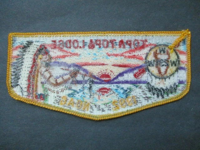 OA Lodge 291 Topa-Topa 1992 yellow border flap 2