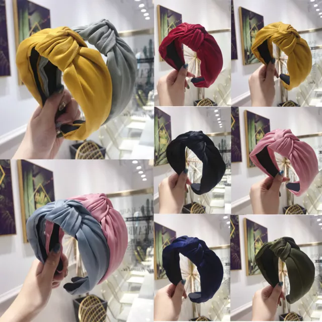 Women's Wide Headband Twist Hairband Bow Knot Cross Fashion Alice Band Head Wrap