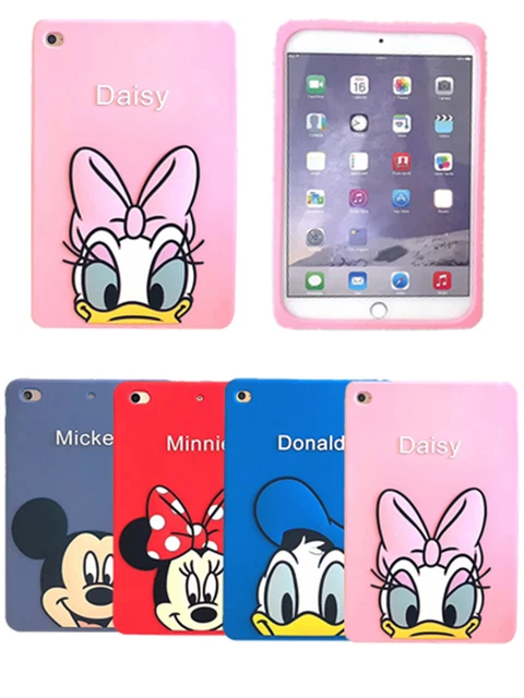 For Apple iPad Mini Air Pro 2 3 4 5 Cartoon Soft Rubber Silicon Back Cover Case