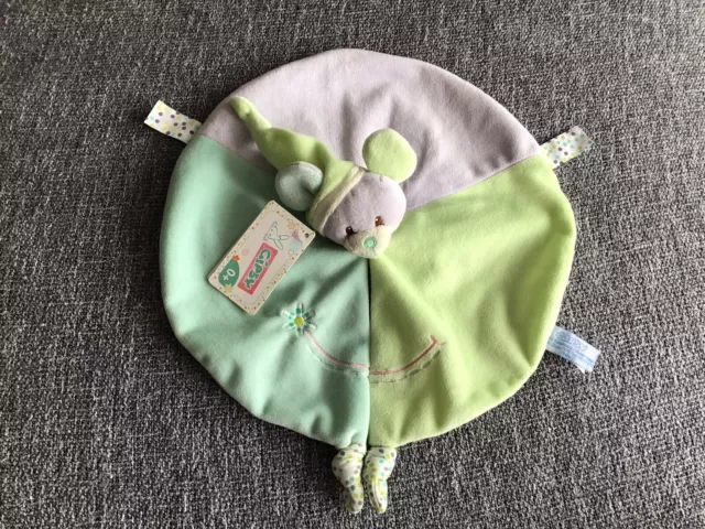 Doudou plat Souris fleur GIPSY neuf