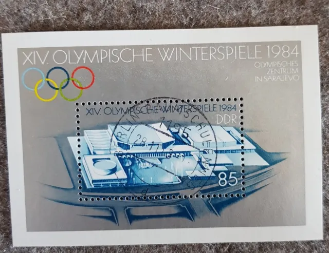 Briefmarken DDR BLOCK 74 "Olympische Winterspiele 1984"
