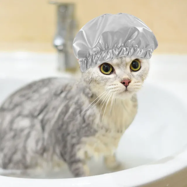 Gorro de ducha para mascotas gorro de baño perros en el baño protección auditiva