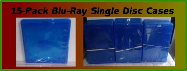 15-Pack Blu-Ray Single Disc Cases (Used -- but in good and useable shape)