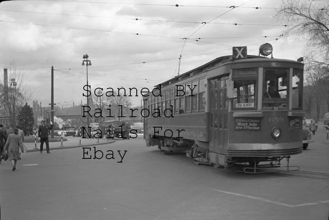 Lot of 4 1950 OTC OTTAWA CANADA TROLLEY TRANSIT RAILROAD Negatives Policeman