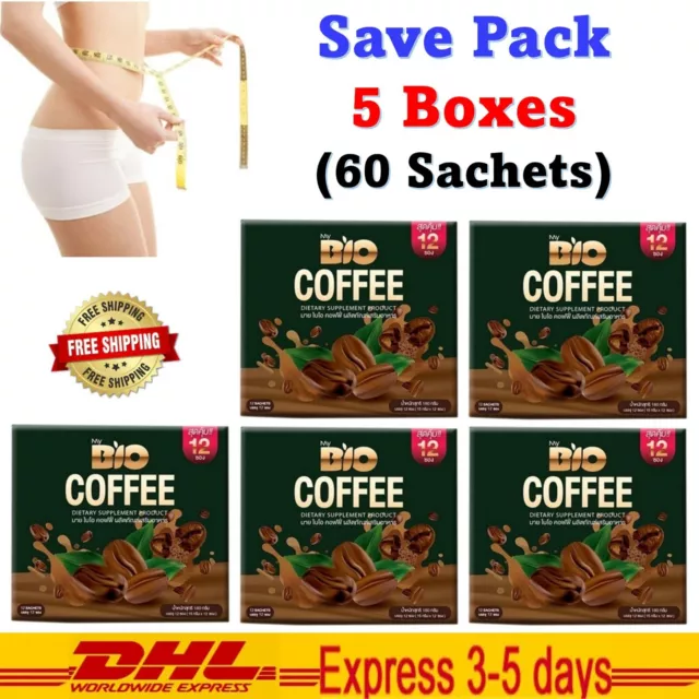 5x BIO Coffee Instant Weight Control Slim Block Fat Burn Sugar Free No Transfat