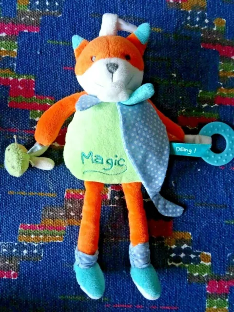 5Pa/  Doudou Et Compagnie Renard Magic Vert Orange Bleu Activites Ttbe