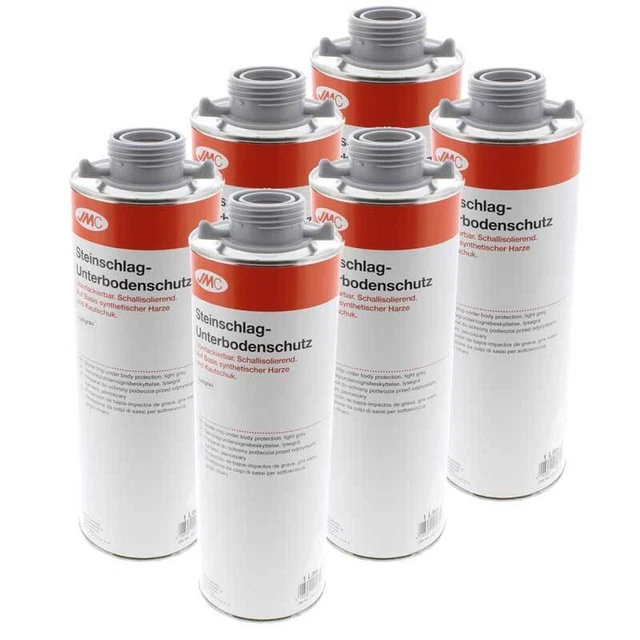 6 x UBS Steinschlagschutz 1 Liter JMC überlackierbar hellgrau Kautschuk 5550018