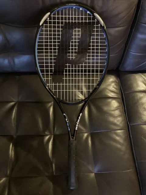 Prince O3 Hybrid Shark Tennis Racquet 100 Sq. Inch 4 1/2 Grip Blk Blue