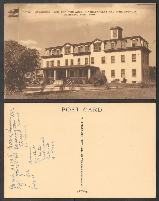 Old Postcard - Ossining, New York - Bethel Methodist Home for the Aged