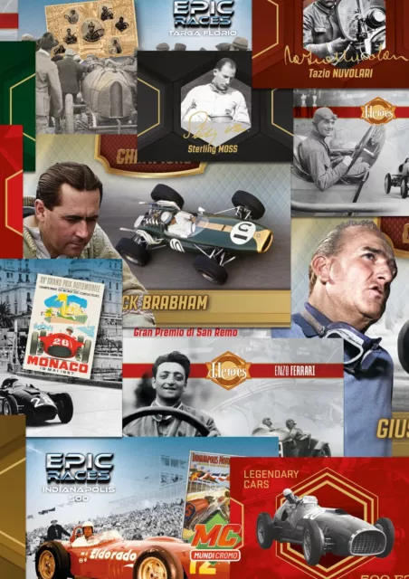 FORMULA 1 Limited Edition Trading cards and book FANGIO, NUVOLARI, ENZO FERRARI 2