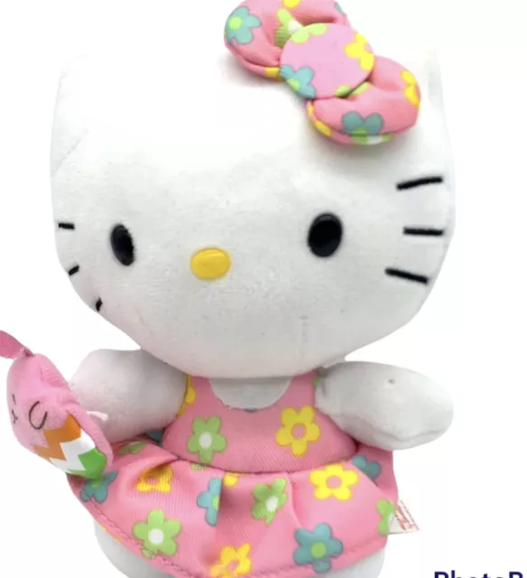 TY Easter Hello Kitty 7” Bunny Plush Stuffed Toy Egg Beanie Babies Sanrio VGC