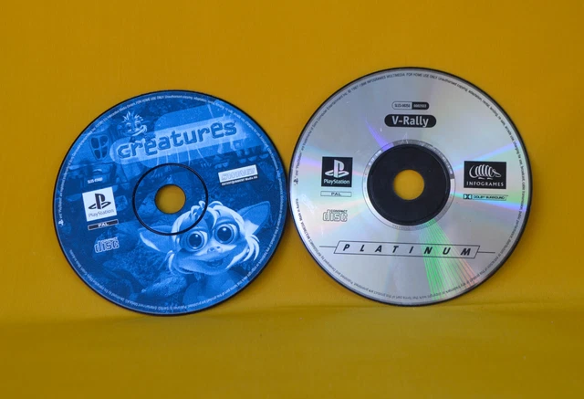 2 x Playstation PS1 Games: Creatures & V-Rally Platinum,  Disc Only