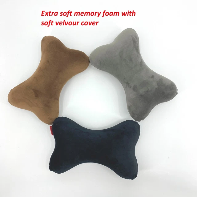 Extra Soft Dog Bone Shape Memory Foam Car Neck Pillow Head Rest Travel Trip