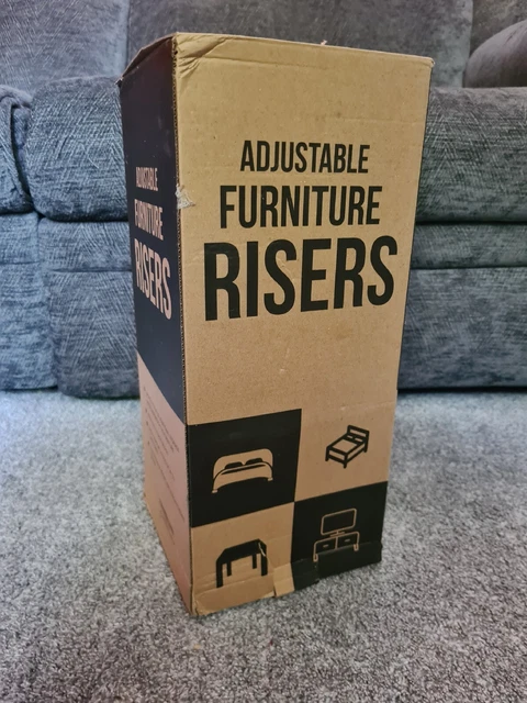 Utopia Bedding Adjustable Furniture Risers. New 3