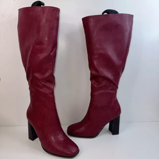 NWOB Journee Collection Womens Karima Stacked Heel Knee High Boots Size 8.5
