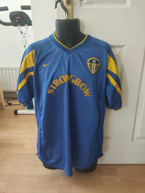 LEEDS UNITED BLUE Away Football Shirt Xl Strongbow 41.00