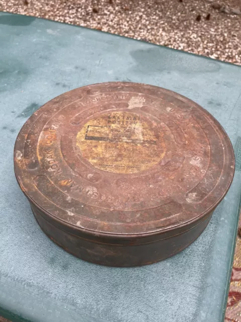 Vintage Eastman Kodak Co Rochester NY~35MM Movie Film Can / Canister 10-1/2” dia