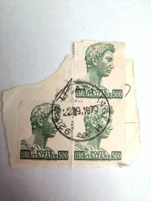 Matte Rari FRANCOBOLLI ITALIANI RARI 500 Lire San Giorgio 1957 EUR 280,00 ...