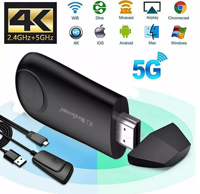 HDMI Wireless Display Adapter WiFi 1080P Mobile Screen Mirroring Receiver Dongle