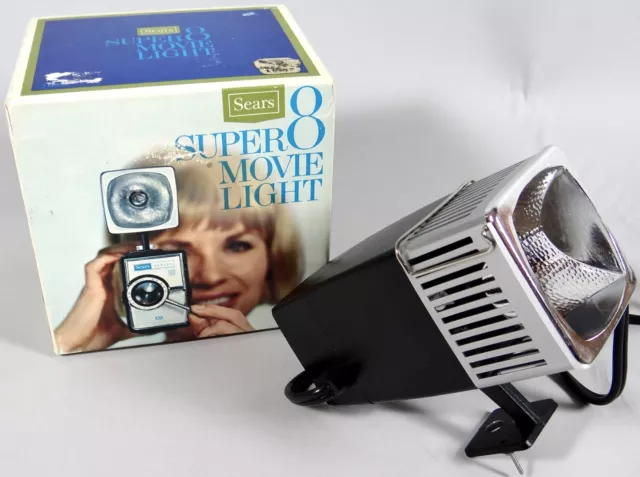 Vtg Movie Camera Light Fits All Sears Super 8 Works Original Box