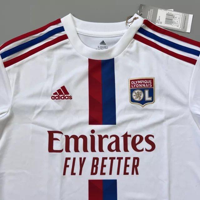 Olympique Lyon Jersey 22/23 Home Size M 11-12Y Boys Soccer Shirt GA8976 Adidas 2