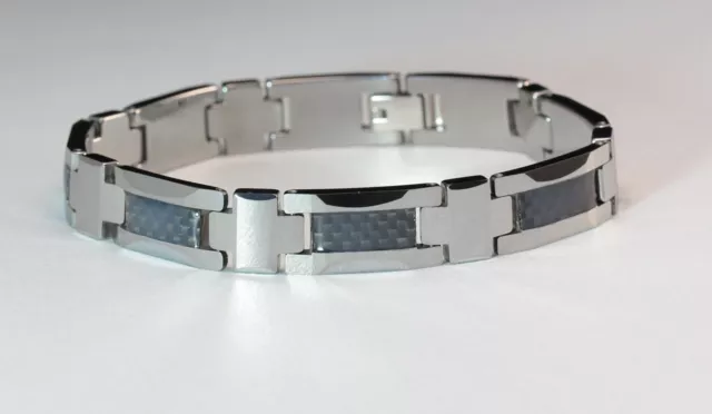 Silverstone Tungsten Carbide Carbon Fibre Inlay Men's Bracelet