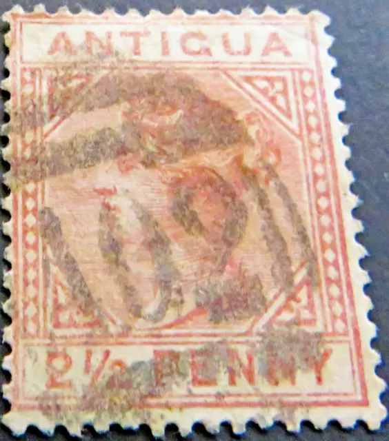 Antigua Stamps Queen Victoria - 1879 - 2.5d Brown - SG:22 - Used Lightly Hinged