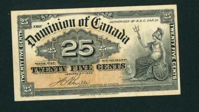 1900 25 cents Dominion of Canada ** DAILY CURRENCY AUCTIONS