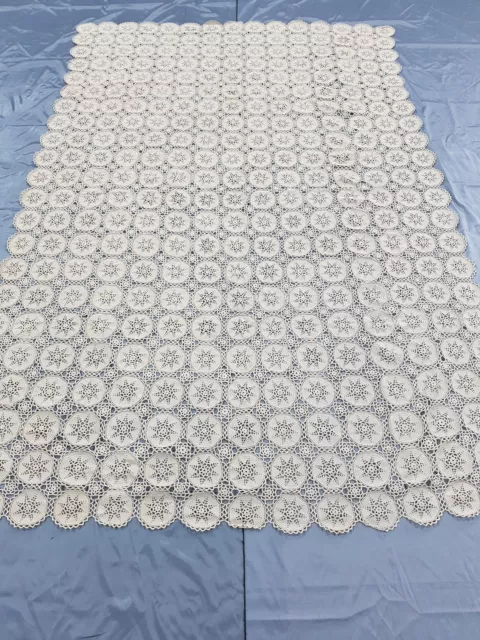 Vintage Point de Venise needle lace Banquet tablecloth 230x149cms