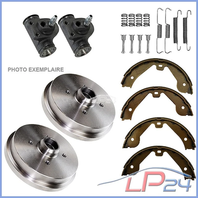 BESTPRICE Kit Frein Essieu Arrière Y Compris 4x Mâchoires De Frein Essieu Arrière Pour Frein à Tambour 1x Kit Montage 2x Cylindres De