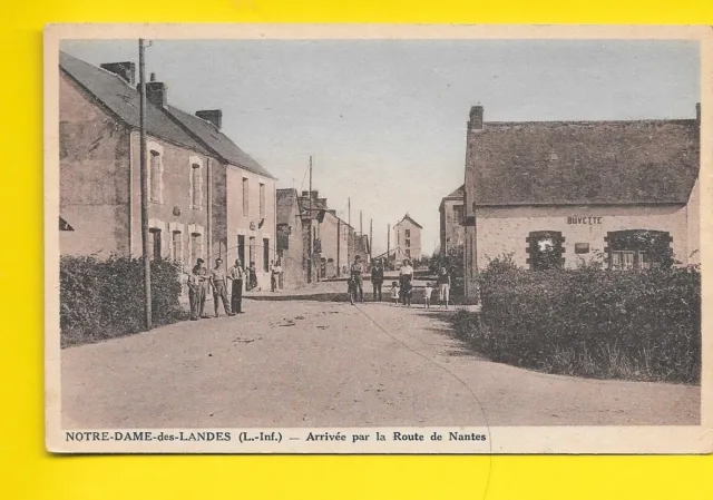 P    CPA 44 Notre dame des landes - arrivée par la route de Nantes   écrite