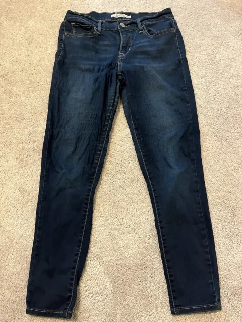 Levi's Super Skinny Girls Stretch Blue Jeans Size 29x28