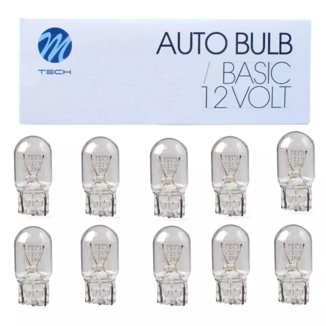 10x M-Tech 12V 21W W21W W3x16d  Glühlampe Glühbirne Glassockellampe Lampe  T45w