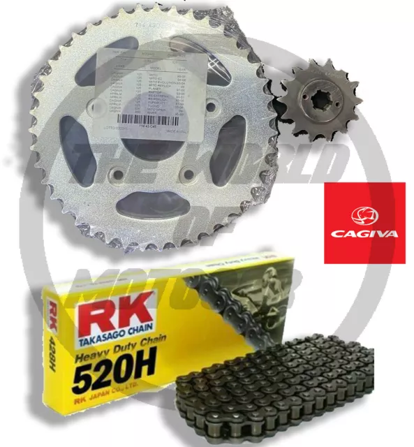 Set / Übertragung Cagiva Mito / 525sp Raptor 125 Zahnrad Und Ritzel Kette RK