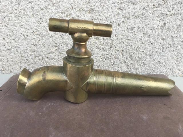 Ancien Robinet En Laiton, Style Tonneau, Déco Rétro Industriel