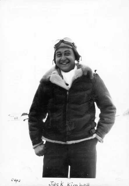 1940s WWII USAAF Maxwell Field  Photo Jack Kimball flight jacket, helmet goggles