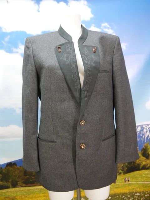 Lodenfrey neuwertig grauer Janker mit Hirschhornknöpfe Trachtenjacke Jacke Gr.52