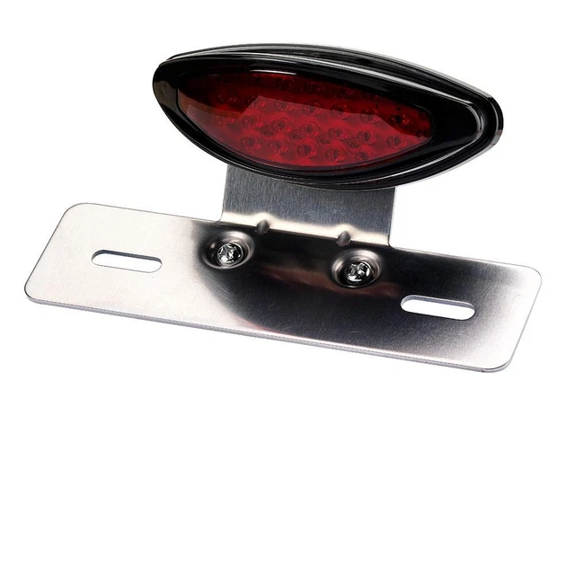 Fanale posteriore LED ToXx nero rosso vecchia scuola Harley Chopper Classic retrò CafeRacer