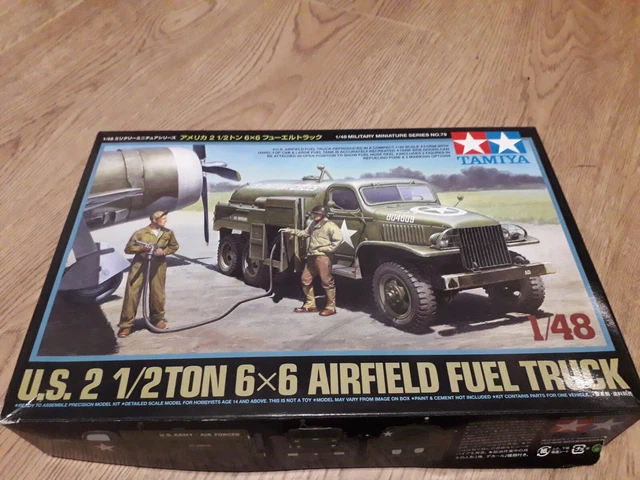 TAMIYA 1/48 AIRFIELD Fuel Truck Model Kit 32579 US 2½ Ton 6x6 WWII EUR ...