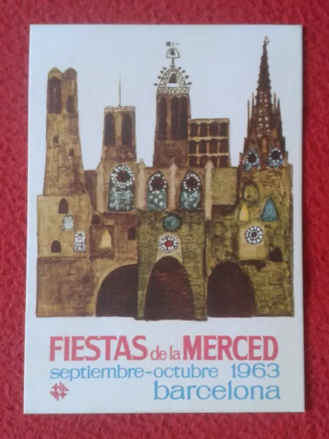 Tarjeta Tipo Postal Publicidad Advertising Fiestas De La Merced 1963 Barcelona..