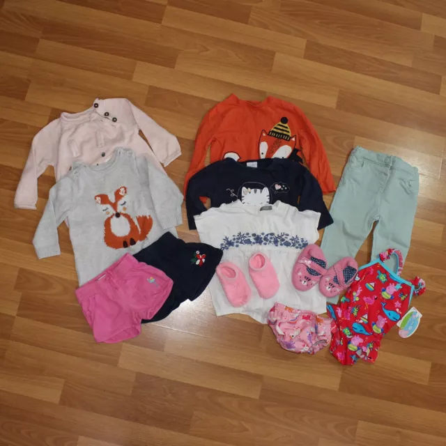 Lovely Baby Girls Bundle 9-12 Months including New Peppa Pig Swimming Suit