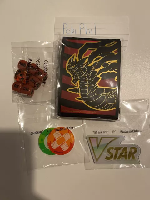 Pokémon lost origin ETB sleeves, dice and counters