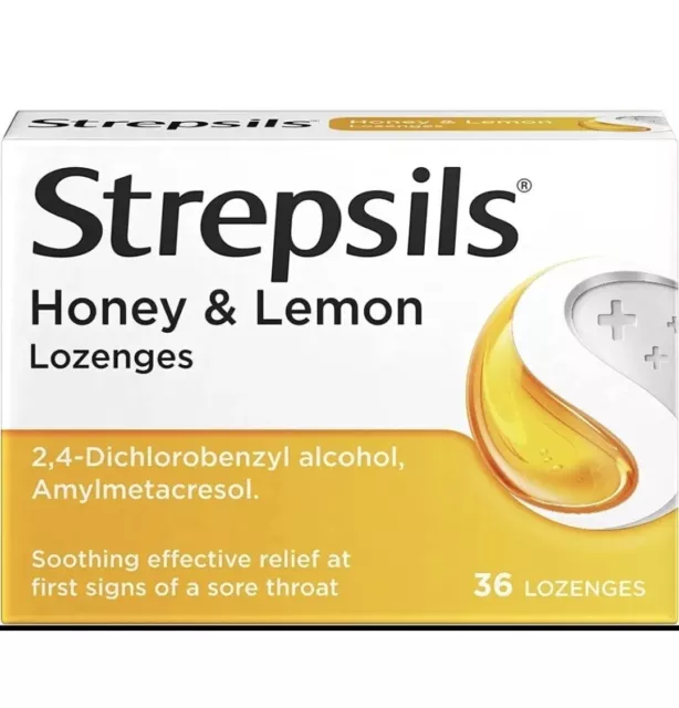 Strepsils Honey and Lemon Lozenges (36 Lozenges)