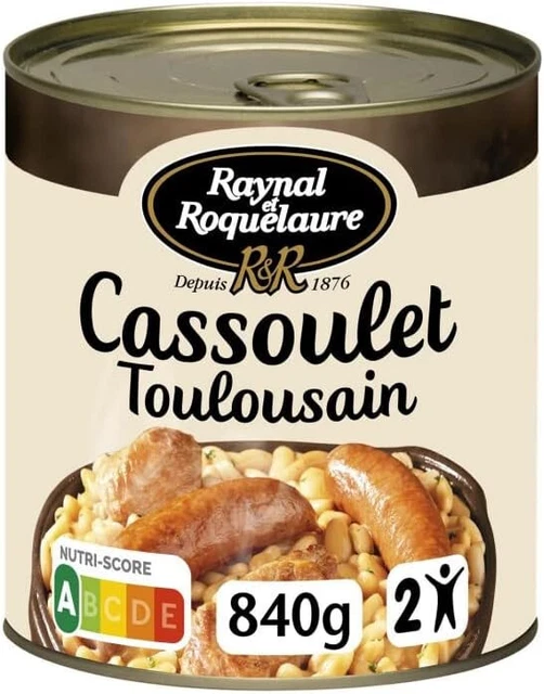 LOT DE 4 RAYNAL ET ROQUELAURE Cassoulet Toulousain boite de 840 g